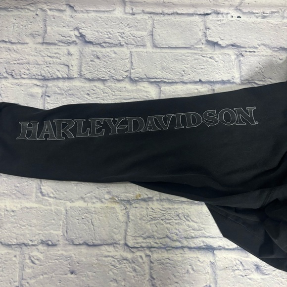 Harley Davidson Shirt Willie G Embroidered Black Skull Motorcycle Long Sleeve XL - Picture 9 of 13